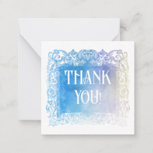 *~* Ombre Glitter DANK U AP62 Flat Note Kaart Notitiekaartje