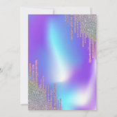 Ombre Glitter Drift Dress Quinceañera Kaart (Achterkant)