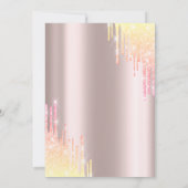 Ombre Glitter Drips 70ste verjaardagsfeestje Kaart (Achterkant)