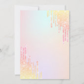  Ombre Glitter Drips Colorful Sweet 16   Kaart (Achterkant)
