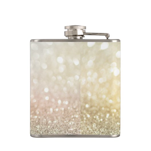 Ombre Glitter Elephant, Bokeh - Gepersonaliseerd Heupfles (Achterkant)