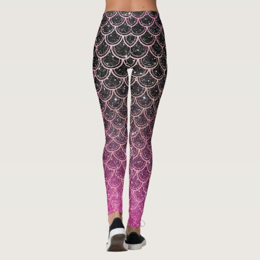 Ombre glitter mermaid scales leggings (Achterkant)