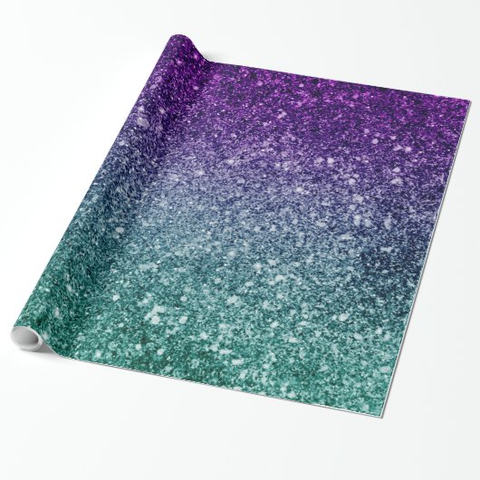 Ombre glitter mouszing cadeaupapier (Uitgerold)