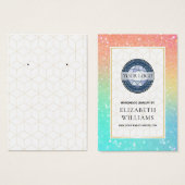 Ombre Glitter Rainbow die DisplayCard verdient Visitekaartje (Voorkant /achterkant)