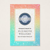 Ombre Glitter Rainbow die DisplayCard verdient Visitekaartje (Achterkant)