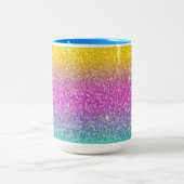 Ombre Glitter, Regenboog, Snoep Floss, Zomer Mok (Center)