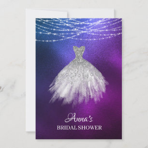 *~* Ombre Glitter Vrijgezellenfeest Gown Bruidsjur Kaart