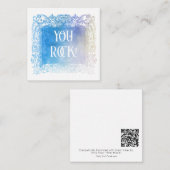 *~* Ombre Glitter YOU ROCK AP62 Flat Note Kaart Notitiekaartje (Voorkant / Achterkant)