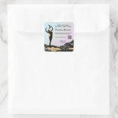 *~* Ombre Goddess Inention Spell AP24 Rainbow Squ Vierkante Sticker (Tas)