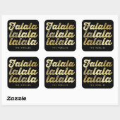 Ombre Gold Falalalala Bold Script Modern Holiday Vierkante Sticker (Vel)