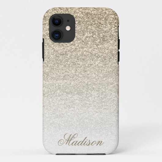 Ombre Gold Glitter iPhone 5/5s Hoesje (Achterkant)