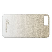 Ombre Gold Glitter iPhone 7+ Hoesje (Achterkant (Horizontaal))