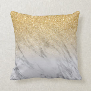 Ombre Gold Glitter Marble Gradient Fading Kussen