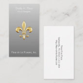 Ombre Golden Fleur De Lis Visitekaartje (Voorkant / Achterkant)