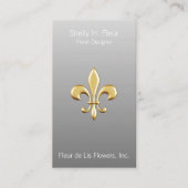 Ombre Golden Fleur De Lis Visitekaartje (Voorkant)