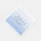 Ombre Gradient Dip Dye Blue Baby shower Servet (Hoek)