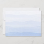 Ombre Gradient Dip Dye Blue Bridal Shower Bedankkaart (Achterkant)