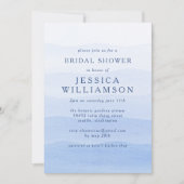 Ombre Gradient Dip Dye Blue Vrijgezellenfeest Kaart (Voorkant)