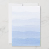 Ombre Gradient Dip Dye Blue Vrijgezellenfeest Kaart (Achterkant)