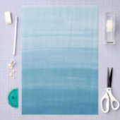 Ombre Gradiënt Dip Dye Oceaanblauw Tissuepapier (Craft)