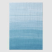 Ombre Gradiënt Dip Dye Oceaanblauw Tissuepapier (Voorkant)