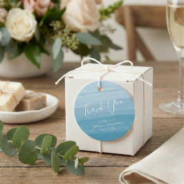 Ombre Gradient Dip Dye Ocean Blue Vrijgezellenfees Bedankjes Labels