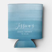 Ombre Gradient Dip Dye Ocean Blue Vrijgezellenfees Blikjeskoeler (Voorkant)