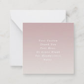 Ombre Gradient Mauve & Off-White Wedding Hartelijk Notitiekaartje (Achterkant)