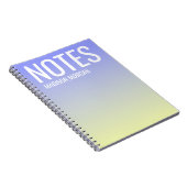 Ombre gradiënt paars gele typografie modern notitieboek (Rechterzijde)