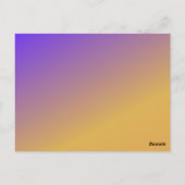 Ombre Gradient Paars Yellow Sunset Wedding Briefkaart (Achterkant)