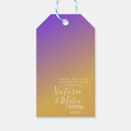 Ombre Gradient Paars Yellow Sunset Wedding Cadeaulabel