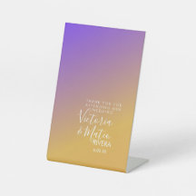 Ombre Gradient Paars Yellow Sunset Wedding