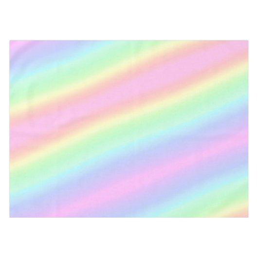 Ombre Gradiënt Pastel Regenboog Tafelkleed (Voorkant (Horizontaal))