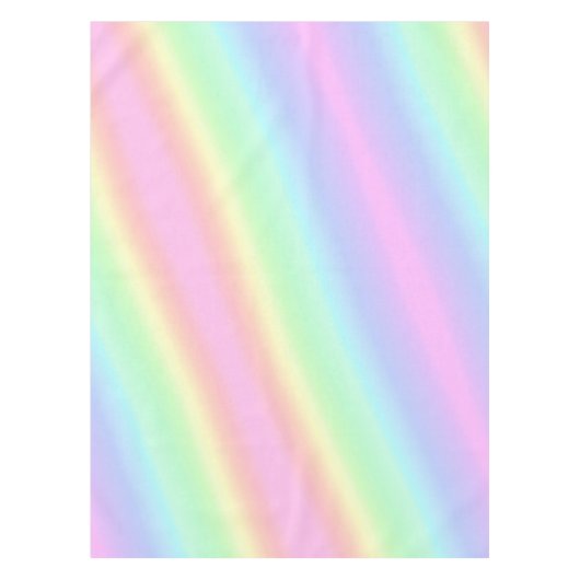 Ombre Gradiënt Pastel Regenboog Tafelkleed (Voorkant)