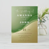 Ombre Gradient Spring kleurenpalet foto bruiloft Kaart (Staand voorkant)