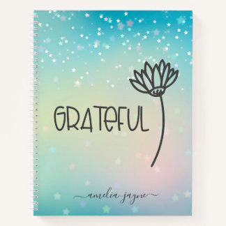 Ombre Grateful Flower Gratitude Journal-Notitieboe Notitieboek