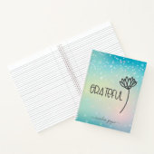 Ombre Grateful Flower Gratitude Journal-Notitieboe Notitieboek (Binnen)