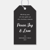 Ombre Gray Falalalala Bold Script Modern Holiday Cadeaulabel (Achterkant)