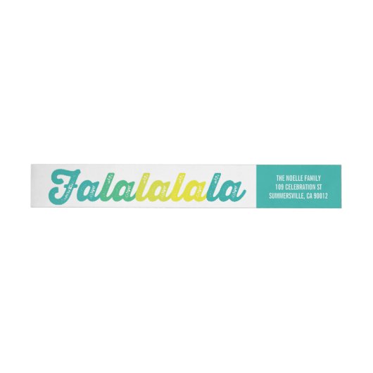 Ombre Green Falalalala Bold Script Modern Holiday (Individueel)
