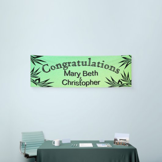 Ombre Green feliciteert met Names Spandoek (Beurs)