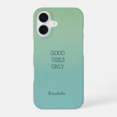 Ombre Green Personaliseer offerte & Naam iPhone Ca iPhone 16 Hoesje (Achterkant)