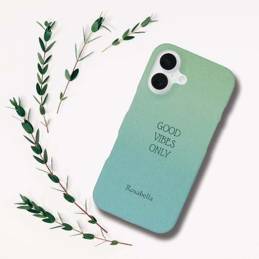 Ombre Green Personaliseer offerte & Naam iPhone Ca iPhone 16 Hoesje