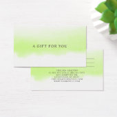 Ombre Green Waterverf Minimalist Luxury Gift Kaart (Bureau)