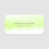 Ombre Green Waterverf minimalistisch bedrijf Naamplaatje (Voorkant)