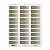 Ombre Green & Yellow Wedding Return-adres Etiket (Full Sheet)