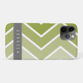 Ombre Green Zig Zag Chevrons Pattern Case-Mate iPhone Case (Achterkant (horizontaal))