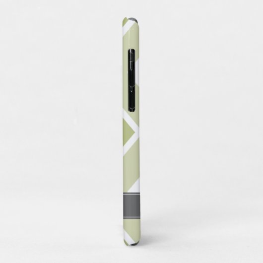Ombre Green Zig Zag Chevrons Pattern Case-Mate iPhone Case (Achterkant/links)