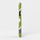 Ombre Green Zig Zag Chevrons Pattern Case-Mate iPhone Case (Achterkant/rechts)