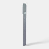 Ombre Grey Personaliseer Quote & Naam iPhone Case iPhone 15 Case (Linkerkant)