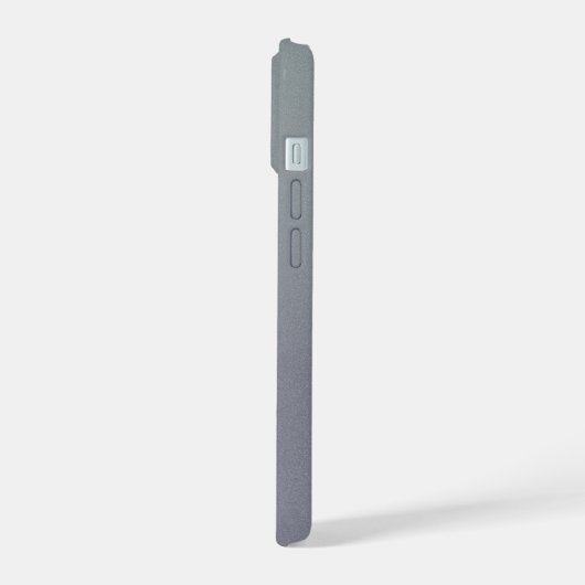 Ombre Grey Personaliseer Quote & Naam iPhone Case iPhone 15 Case (Linkerkant)